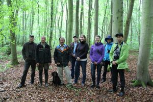 Gruppenfoto in der Naturwaldparzelle
