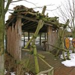 Beobachtungspunkt in der Weißstorchanlage im Vogelpark Marlow